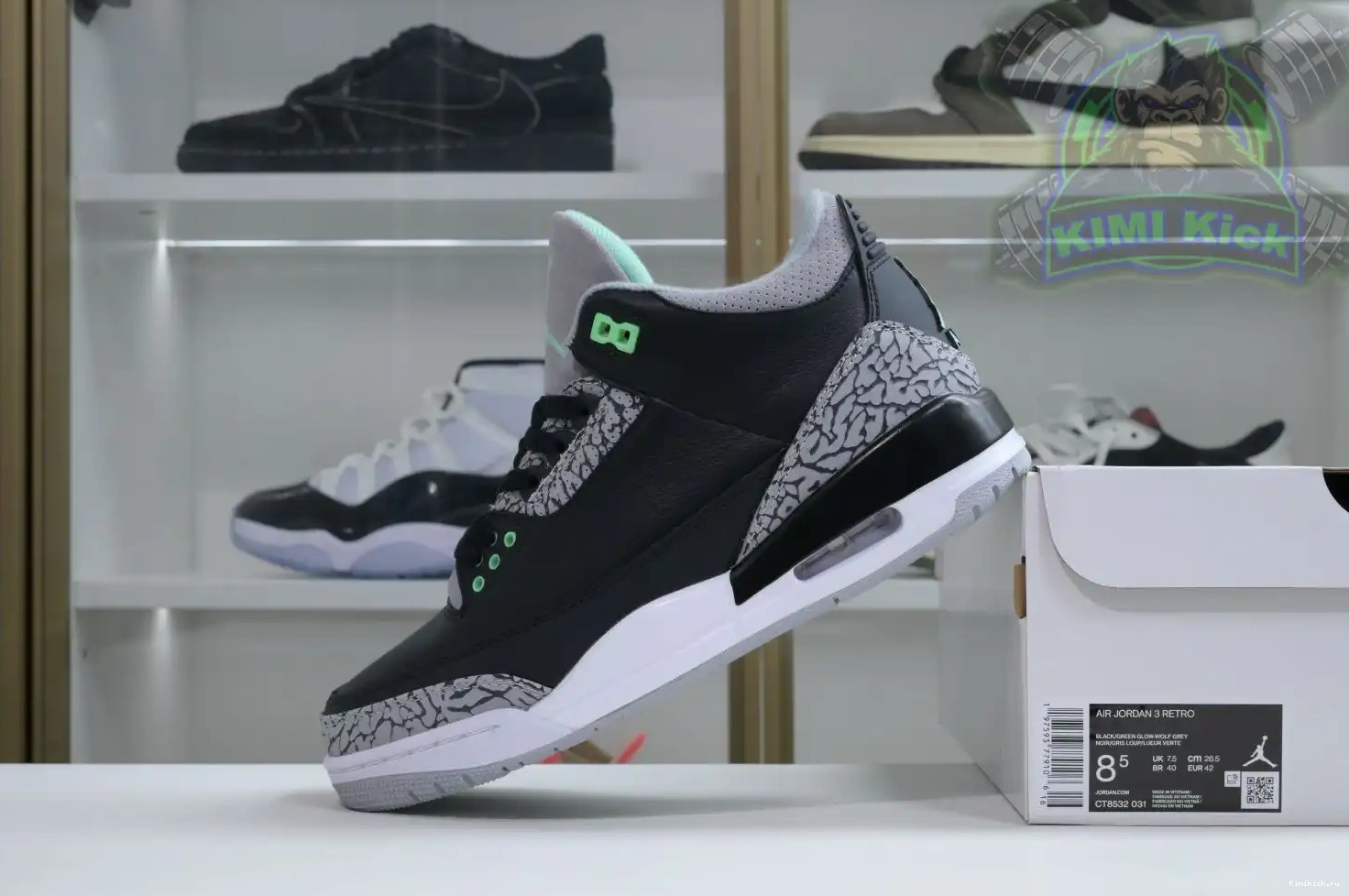 Glow 3 Green Jordan Air Kimikick 0521